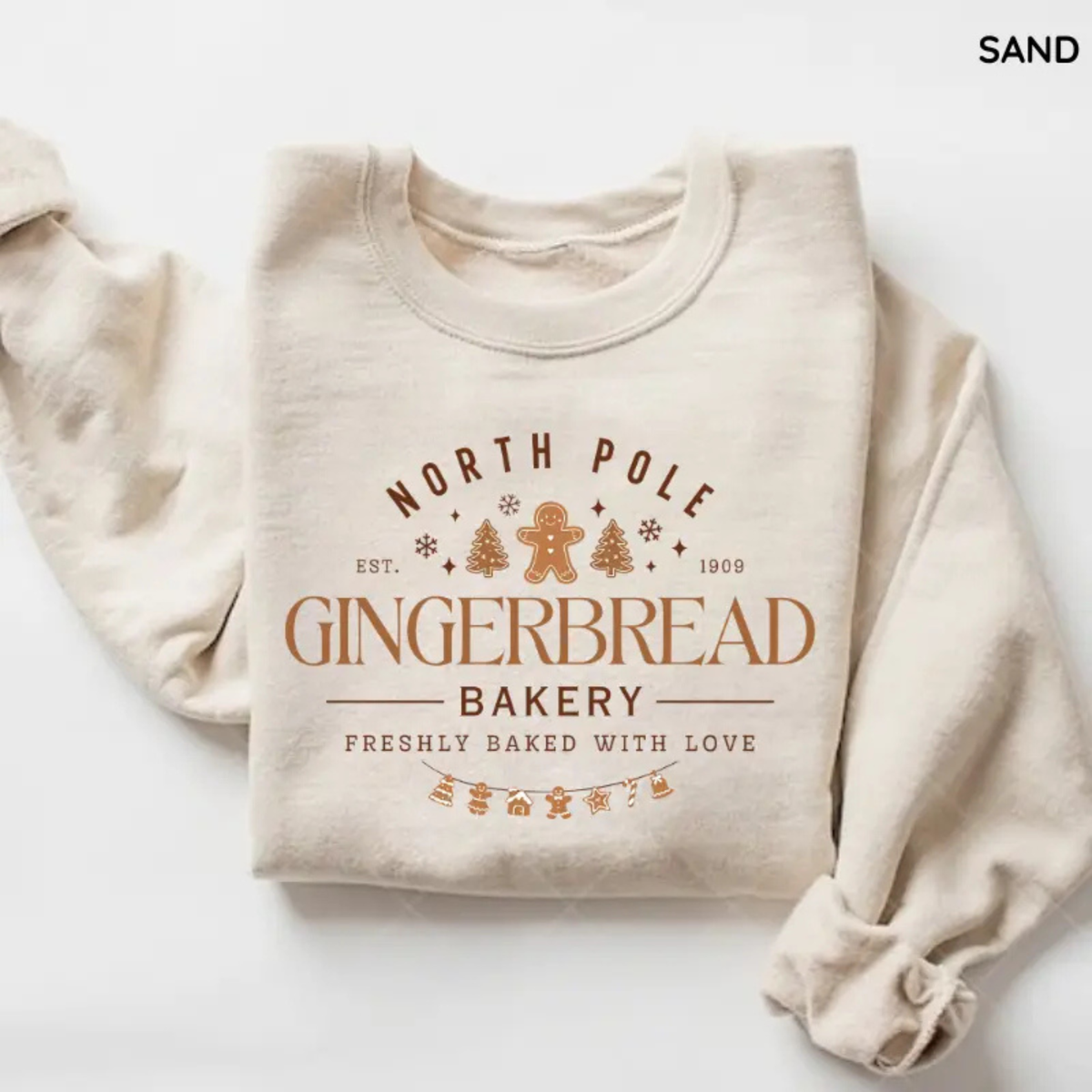Cluckmas Crewneck – Gingerbread Bakery Christmas Cookie Aesthetic Sweatshirt