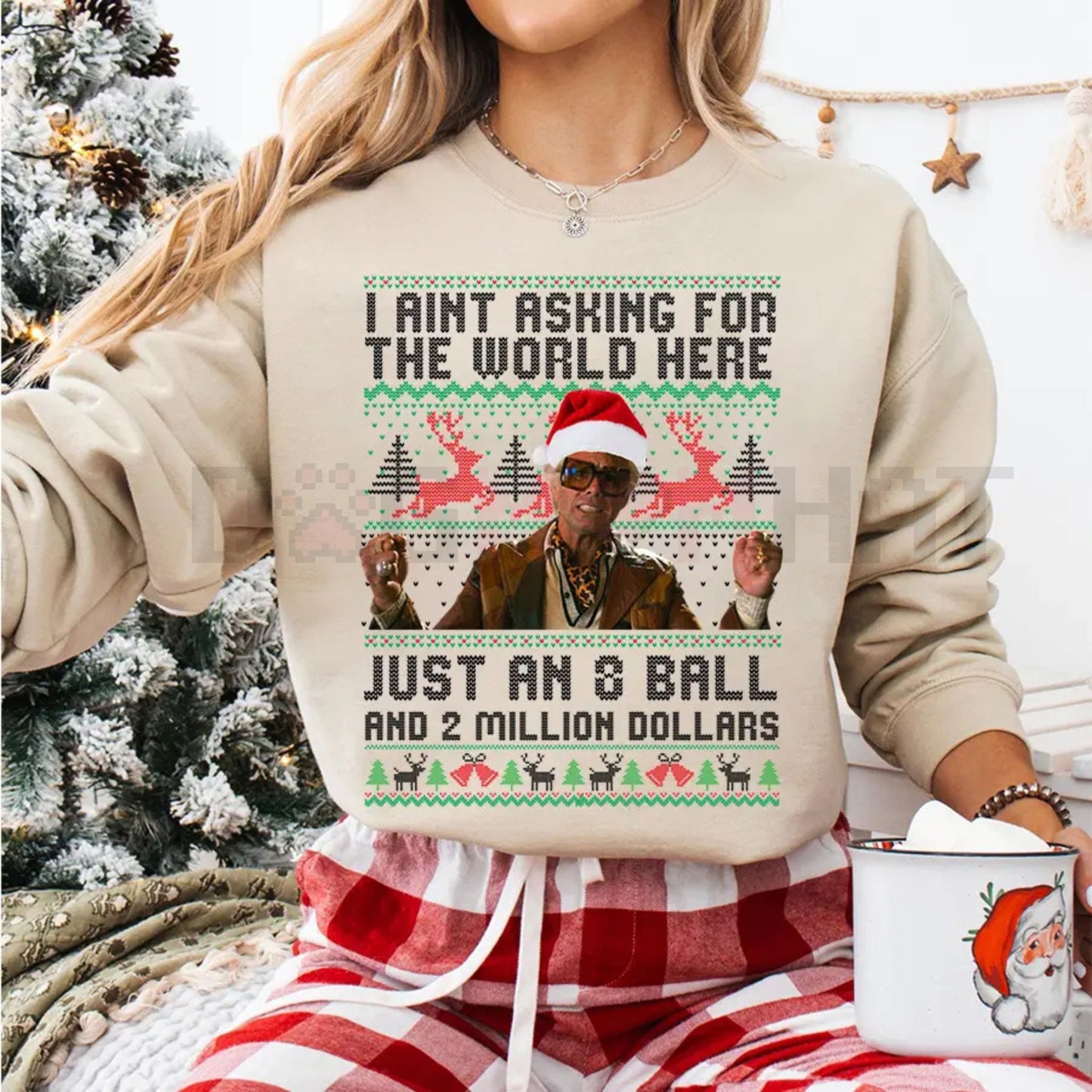 Funny The Righteous Gemstones '8 Ball & 2 Million' Ugly Christmas Sweatshirt