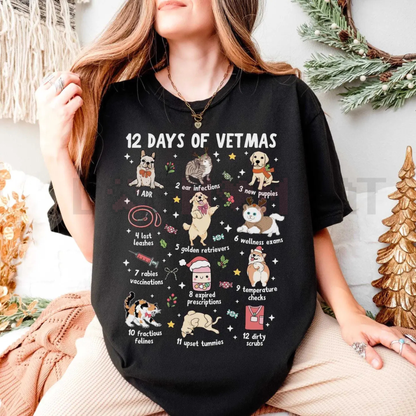 Vet Med 'Happy Holla-Days & Healthy Paws' Tee
