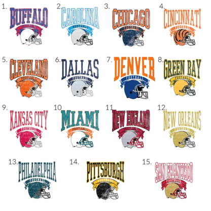 Vintage Football Hometown Team Sweatshirt - Retro Sports Sublimation Pullover