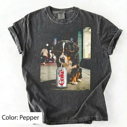 Dog Breeds "Drinking Diet Coke" Graphic T-Shirt