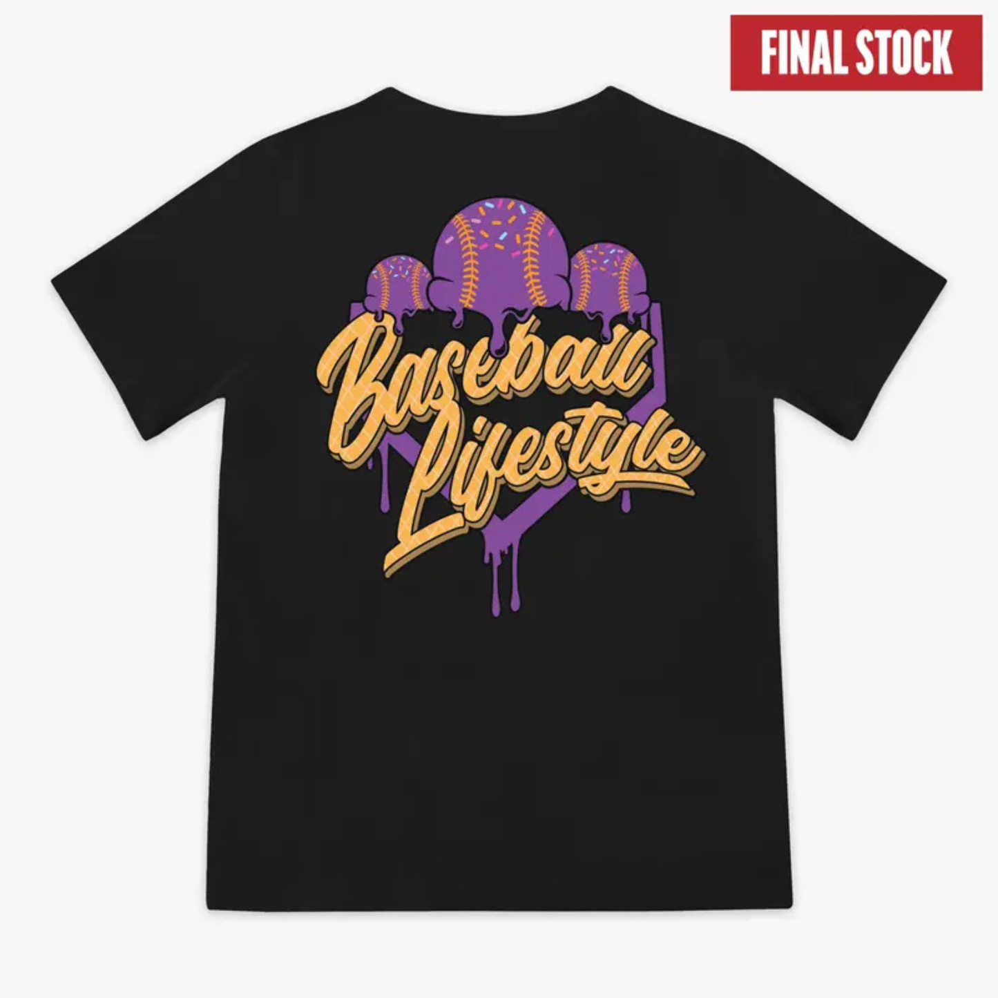Ice Cream Baseball Lifestyle Tee – "Cotton Candy" Edition Graphic Shirt