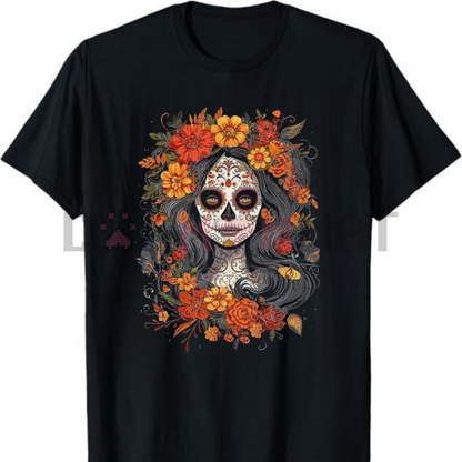 Vintage Skeleton Tequila T-Shirt – Dia De Los Muertos, La Catrina Sugar Skull Apparel, Day of the Dead Tee