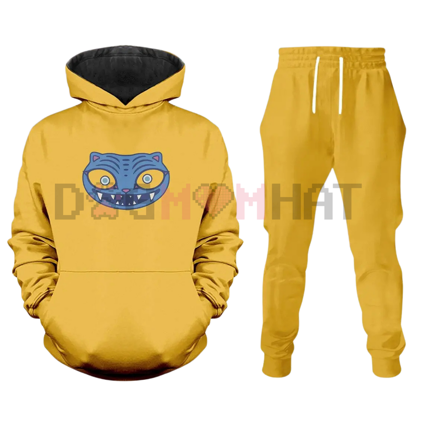 Derpy Tiger Costume Hoodie Jogger – Kpop Demon Hunters Outfit, Huntrix Kpop Cosplay, K-pop Movie Gift