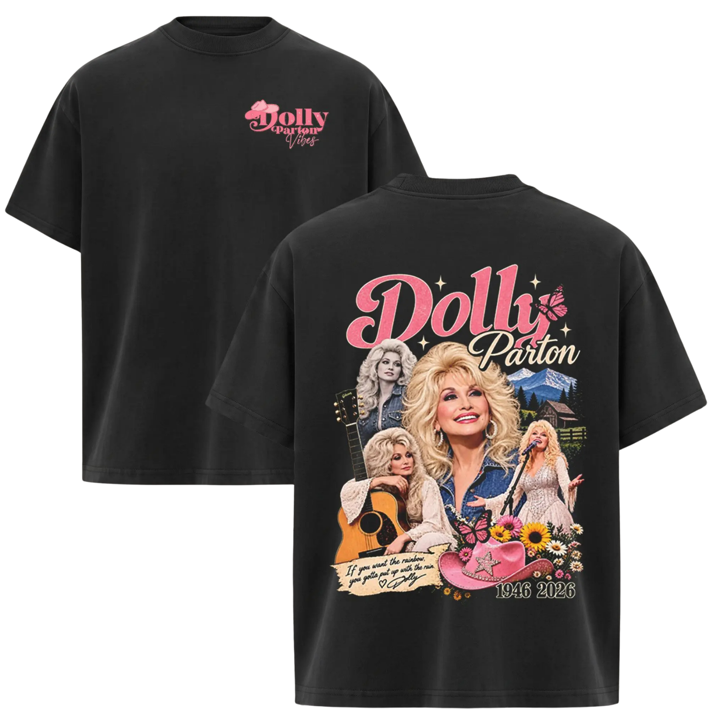 Vintage 80s Dolly Parton Graphic T-Shirt - Retro Country Music Tour & Streetwear Tee