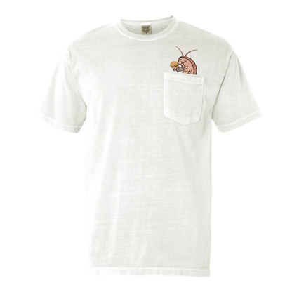Fish Memes Embroidered Pocket Cotton T-Shirt - Funny Fishing Humor Graphic Tee