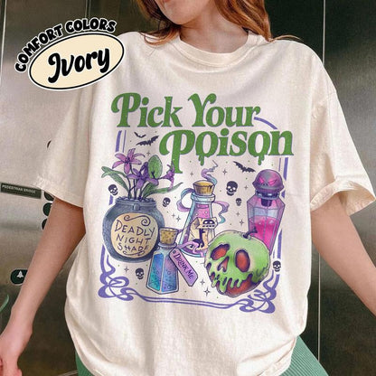 "Pick Your Poison" Vintage Comfort Colors T-Shirt - Kuzco's Halloween Tee