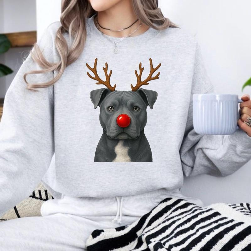 Christmas Reindeer Dog Sweatshirt – Unisex Festive Pet Graphic Pullover