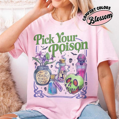 "Pick Your Poison" Vintage Comfort Colors T-Shirt - Kuzco's Halloween Tee
