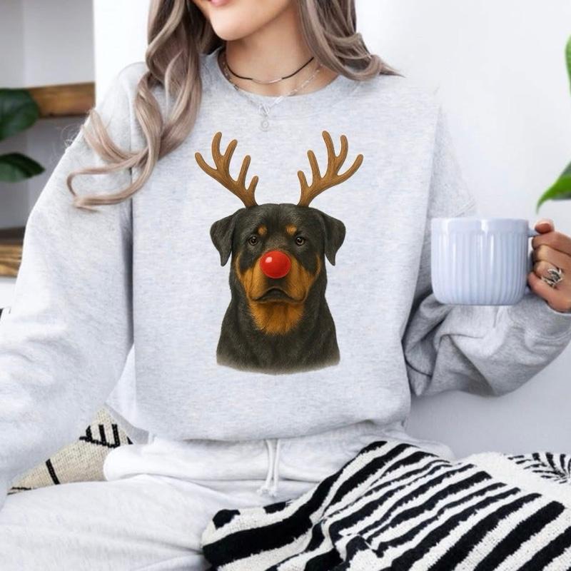 Christmas Reindeer Dog Sweatshirt – Unisex Festive Pet Graphic Pullover