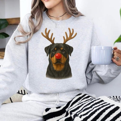 Christmas Reindeer Dog Sweatshirt – Unisex Festive Pet Graphic Pullover