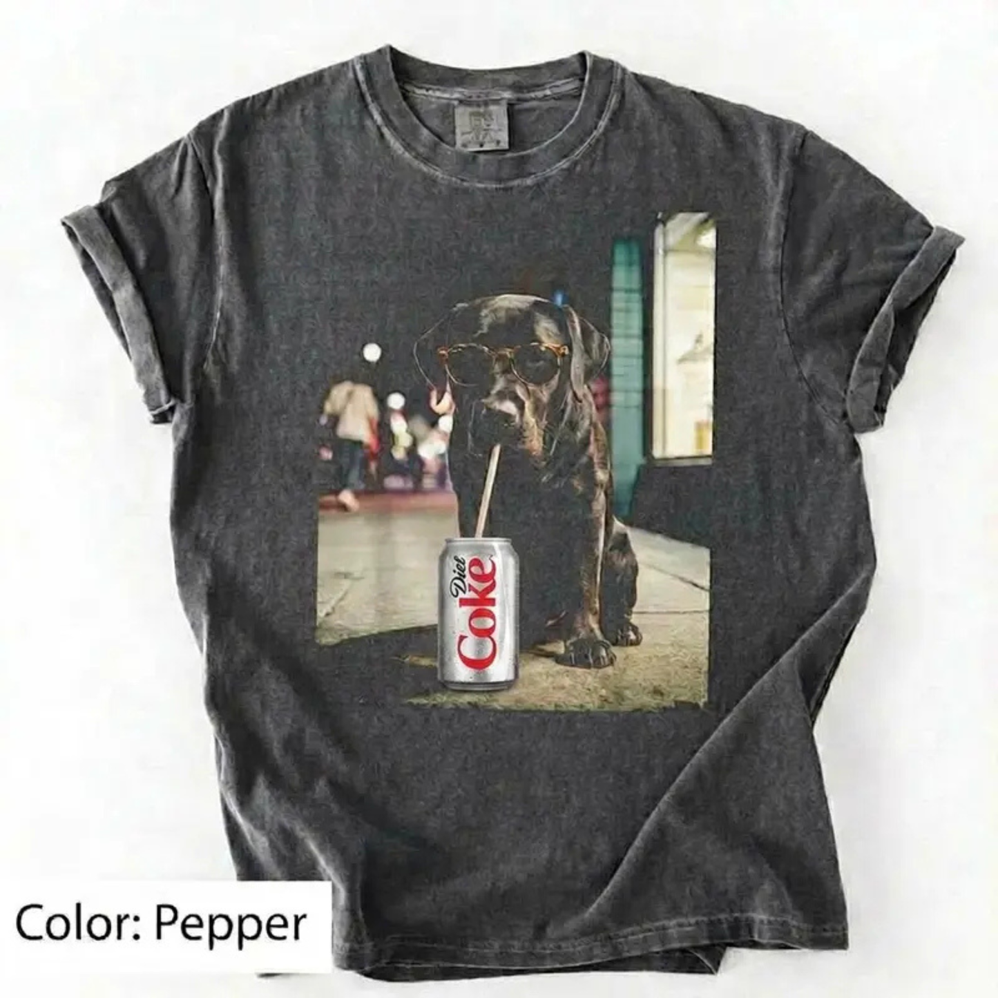 Dog Breeds "Drinking Diet Coke" Graphic T-Shirt