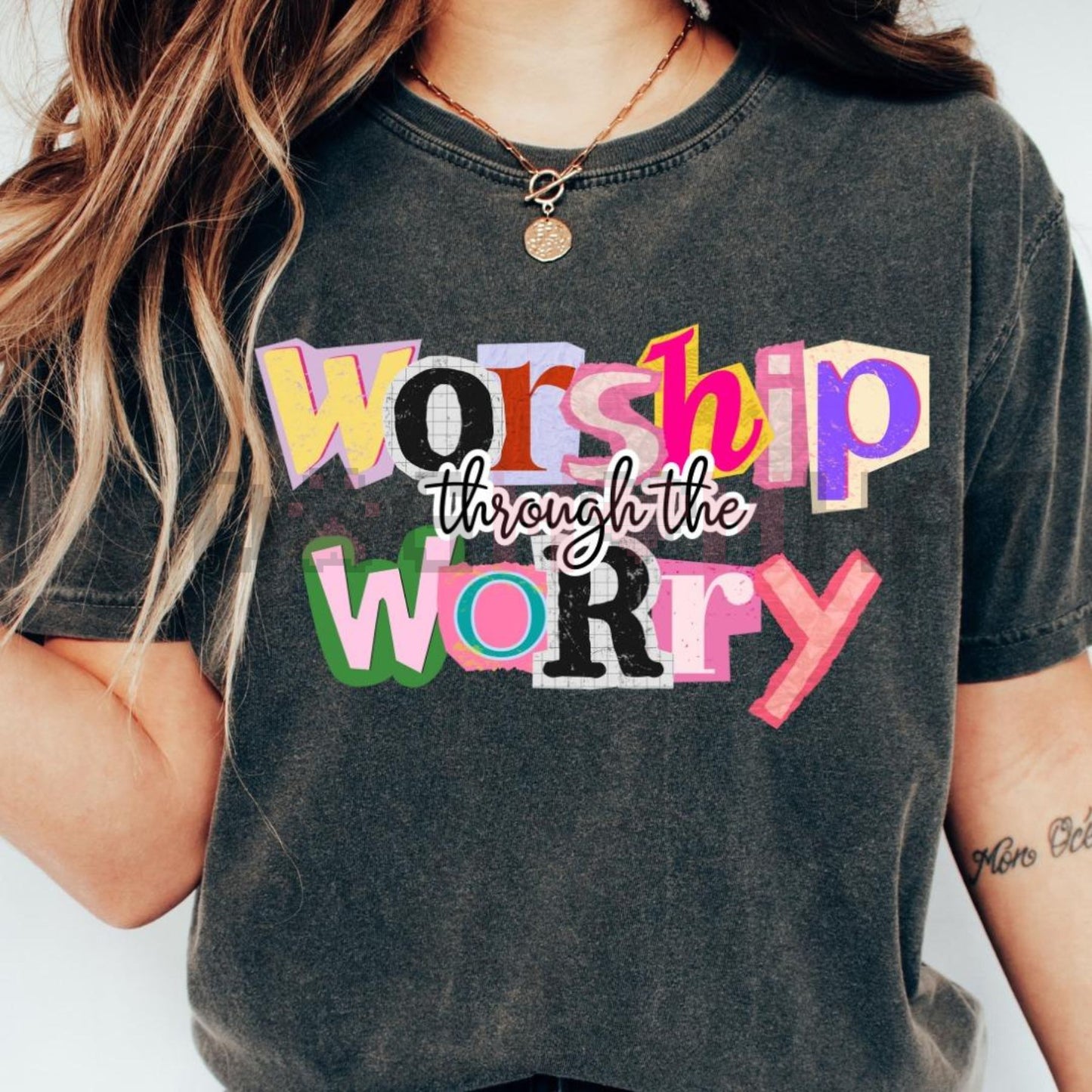 Retro Positivity Collage T-Shirt – Comfort Colors® Christian Faith Y2K Aesthetic