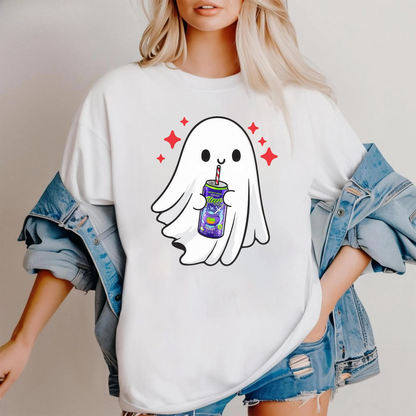 Spooky Ghost Halloween T-Shirt – Funny Skeleton Graphic Tee