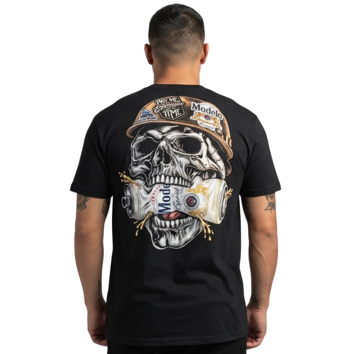 High Vis Reflective Blue Collar American Tradesman Graphic T-Shirt