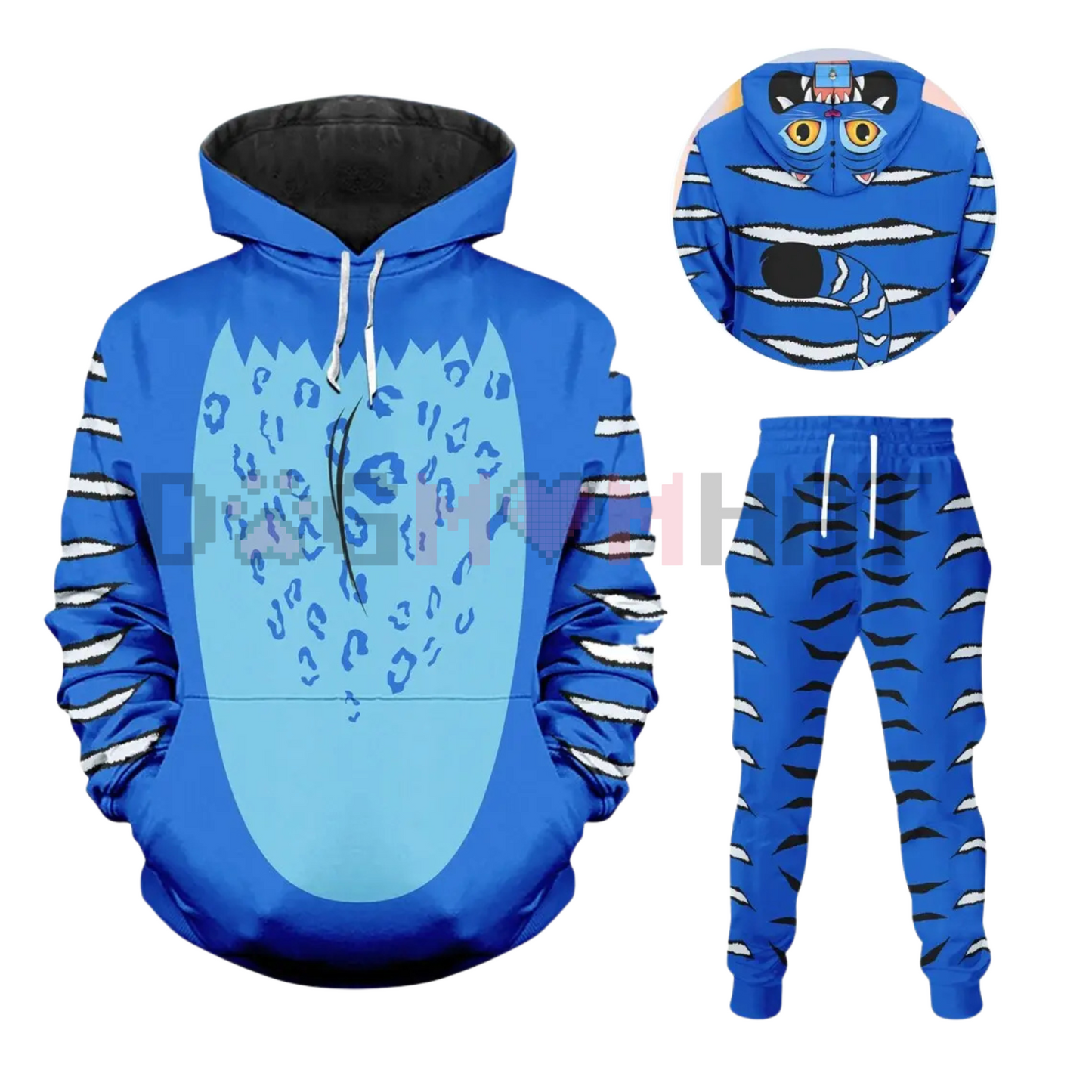 Derpy Tiger Costume Hoodie Jogger – Kpop Demon Hunters Outfit, Huntrix Kpop Cosplay, K-pop Movie Gift