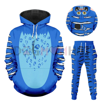 Derpy Tiger Costume Hoodie Jogger – Kpop Demon Hunters Outfit, Huntrix Kpop Cosplay, K-pop Movie Gift
