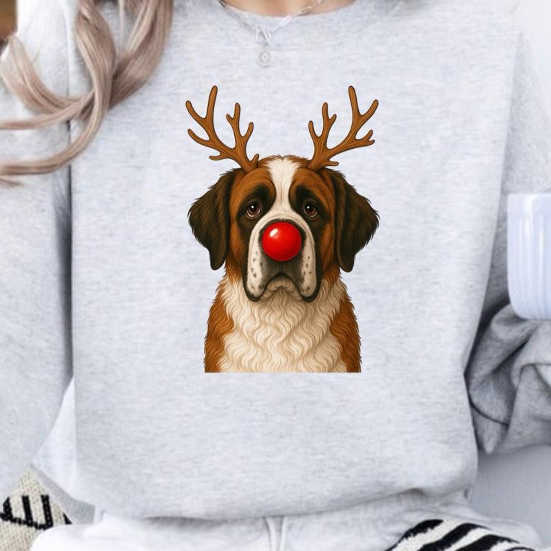 Christmas Reindeer Dog Sweatshirt – Unisex Festive Pet Graphic Pullover