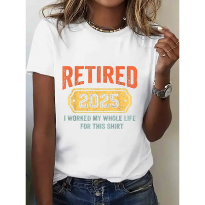Funny Retirement T-Shirt – Casual Sporty Top with Playful Print