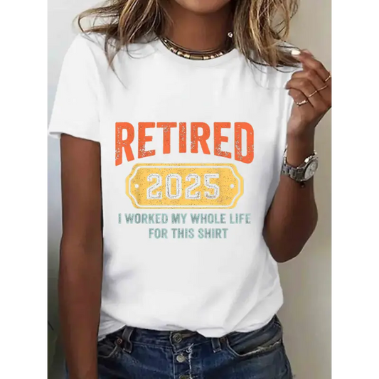 Funny Retirement T-Shirt – Casual Sporty Top with Playful Print