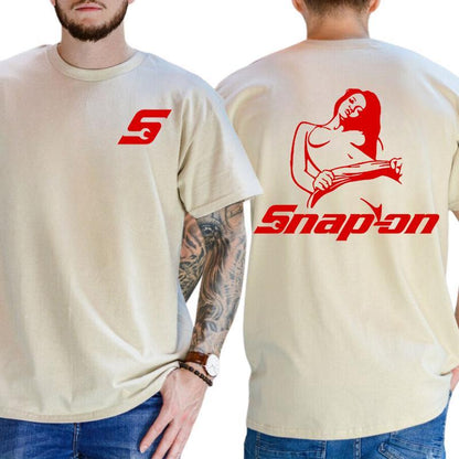 Snap-on Graphic Tee - Bold 2-Sided Design, Automotive Enthusiast & Casual Wear Shirt