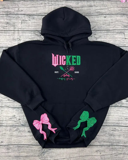 Wicked Embroidered Sweatshirt – KMH Defy Gravity Applique Glinda Good Witch | Wizard of Oz Halloween Gift for Her