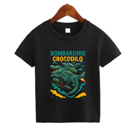 Italian Brainrot Meme Character T-Shirt for Kids