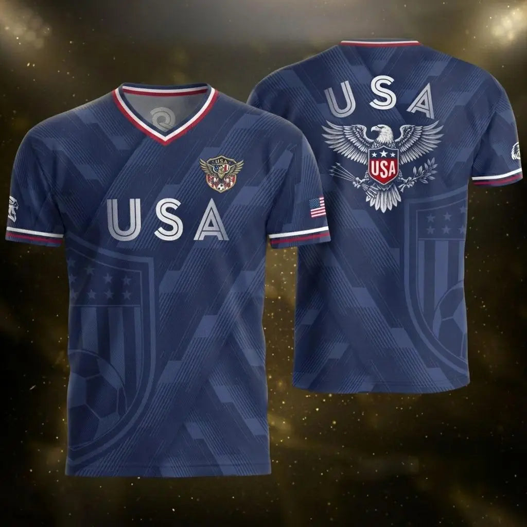 Men's USA 2026 V-Neck Soccer Fan Jersey