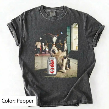 Dog Breeds "Drinking Diet Coke" Graphic T-Shirt