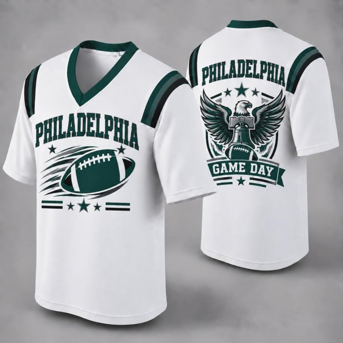 "32 City Football Fan Jersey Style" Athletic Graphic T-Shirt