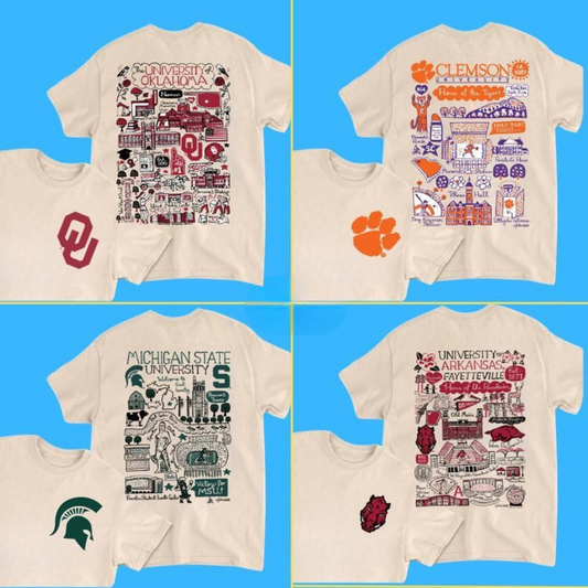 ALL TEAM NCAA Sand T-Shirt – Tropical Artwork Tee for Men & Women, Casual College Sports Fanwear - Dogmomhat