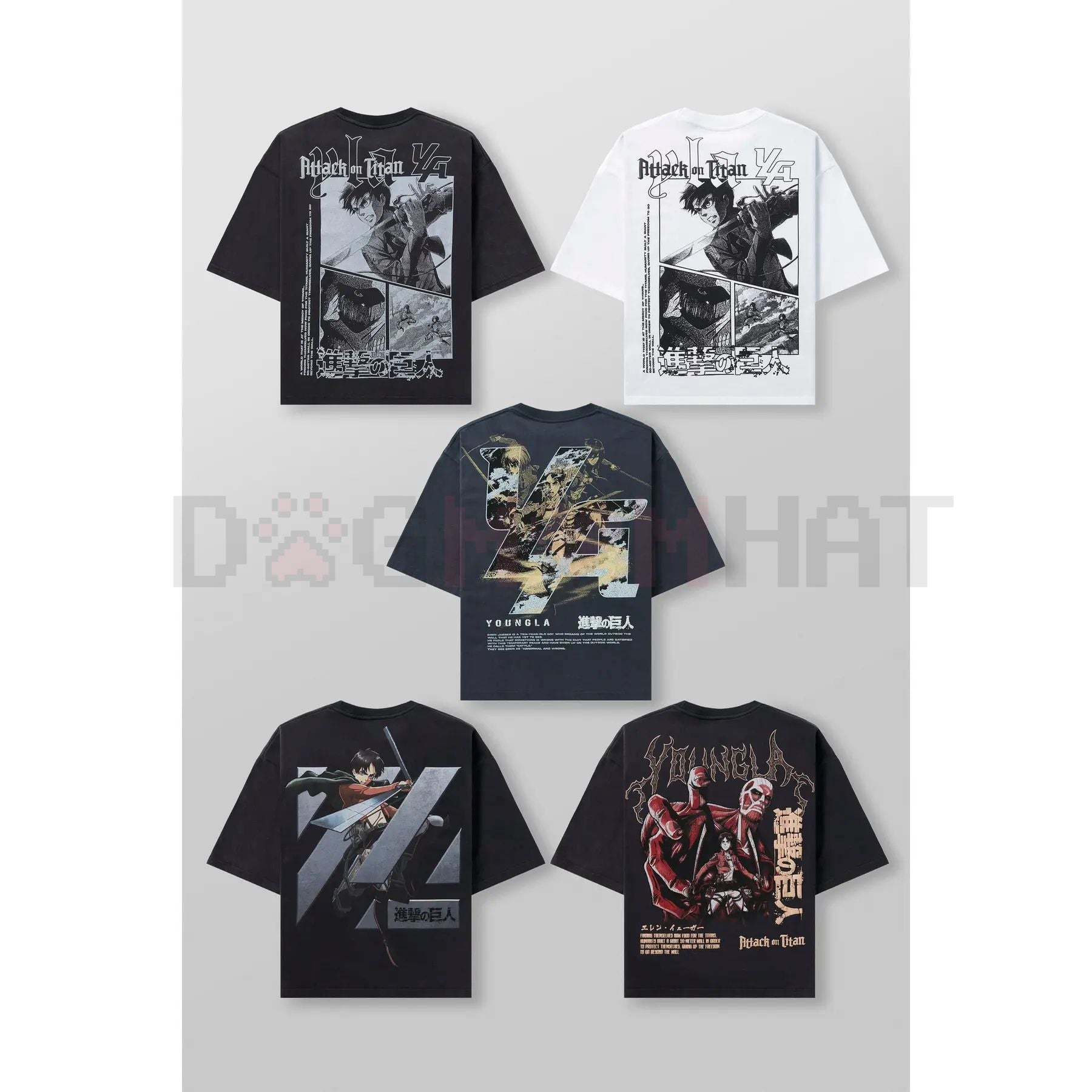AOT© x YLA Official Collab Cropped Tee – Unisex Attack on Titan Manga - Dogmomhat
