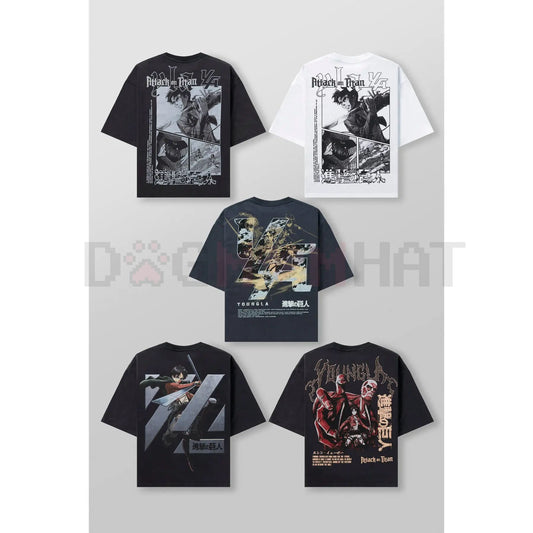 AOT© x YLA Official Collab Cropped Tee – Unisex Attack on Titan Manga - Dogmomhat