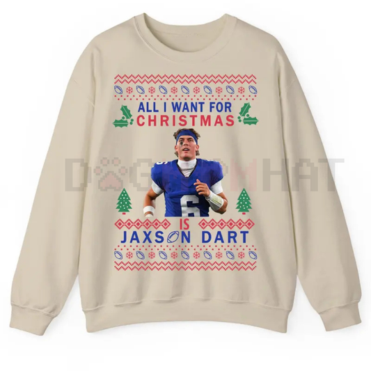 All I Want For Christmas Is JaxDa.rt Ugly Sweatshirt - dogmomhat