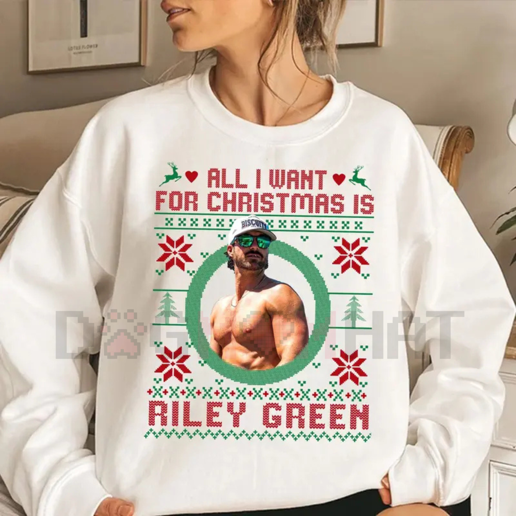 "All I Want For Christmas Is" Retro Country Music Sweatshirt - dogmomhat