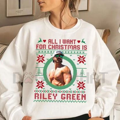 "All I Want For Christmas Is" Retro Country Music Sweatshirt - dogmomhat