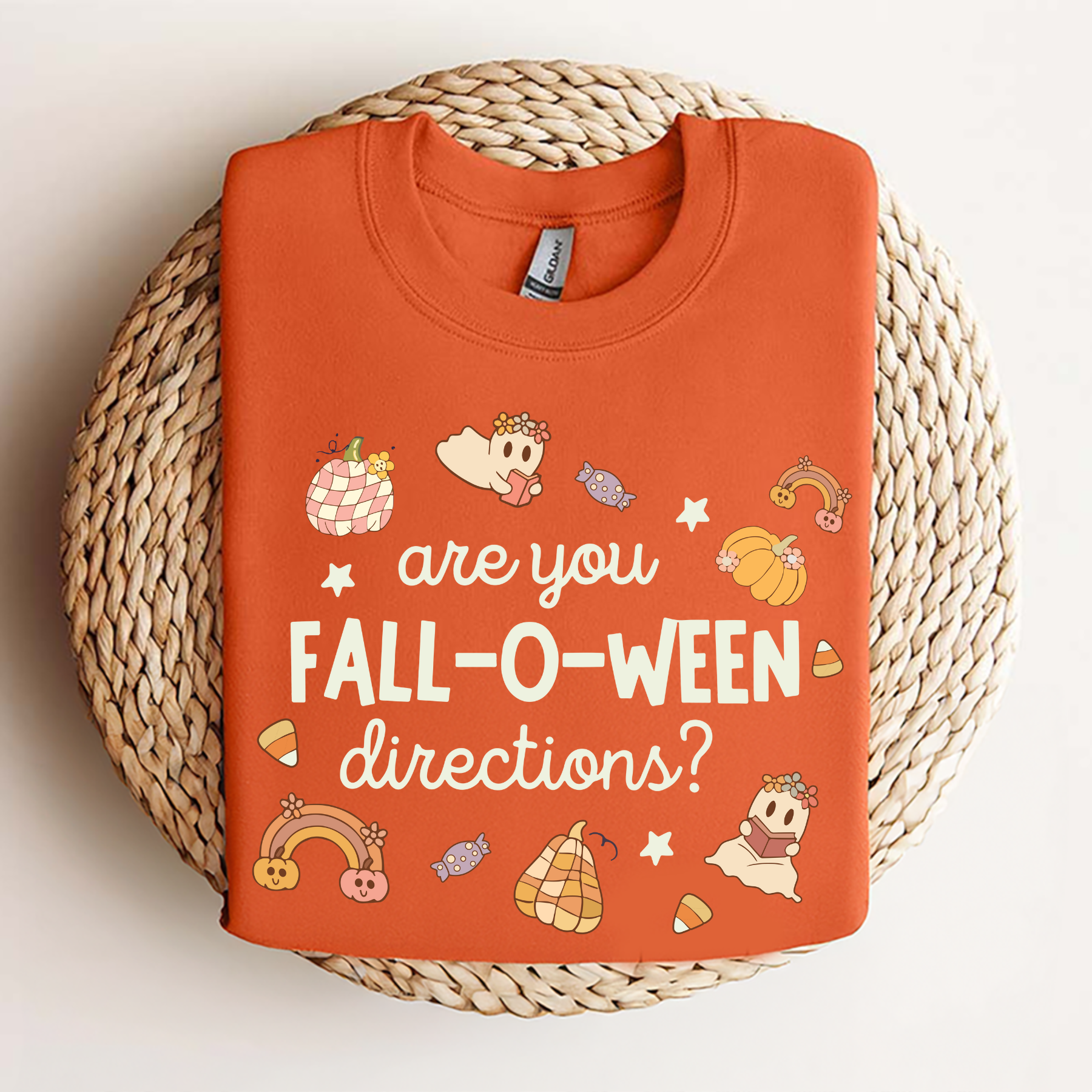 "Are You Fall-O-Ween Directions?" T-Shirt – Funny Halloween Pun Tee - Dogmomhat
