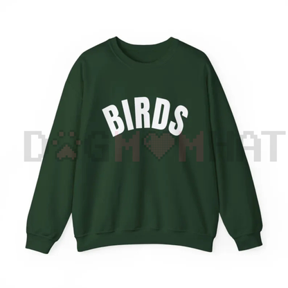 "BIRDS" Varsity Style Sweatshirt - dogmomhat