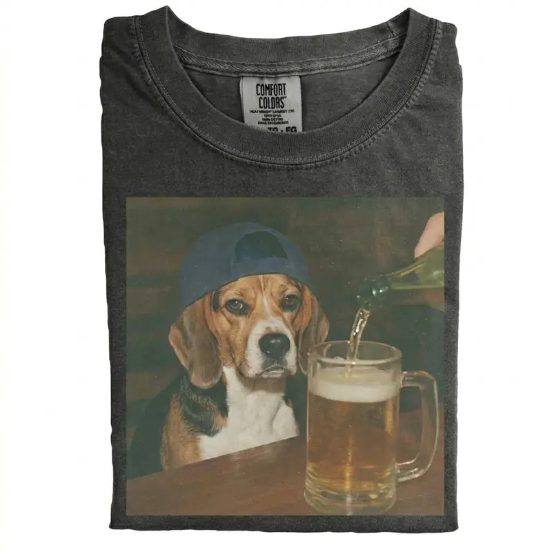 Dog Breeds "Available Beer" Vintage 90s T-Shirt