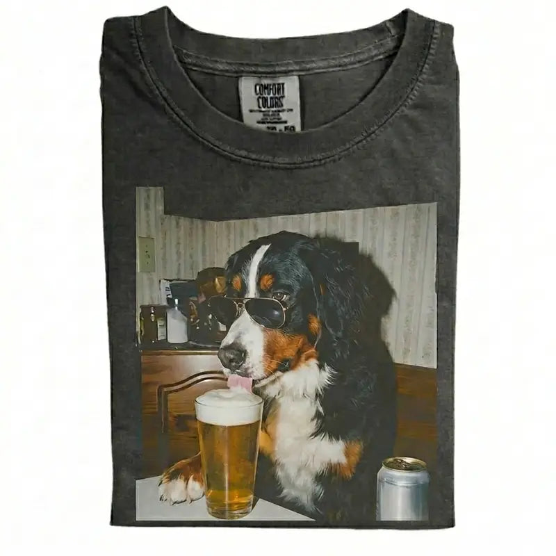 Dog Breeds Available "Drinking Beer" Retro T-Shirt