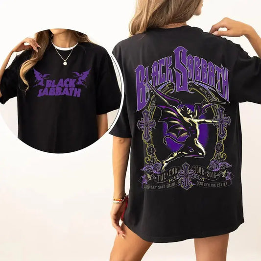 Black Sabbath The End Tour Shirt – Vintage Heavy Metal Tee, Gildan Summer T-Shirt, 100% Airlume Cotton - dogmomhat