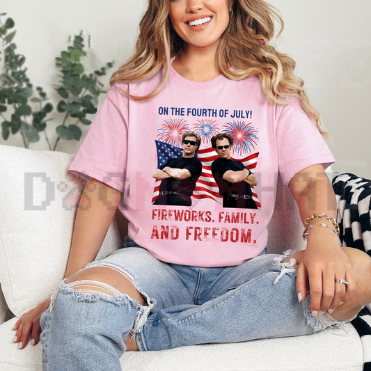 "Boats, Hoes, and Freedom" Fourth of July Shirt - Dogmomhat