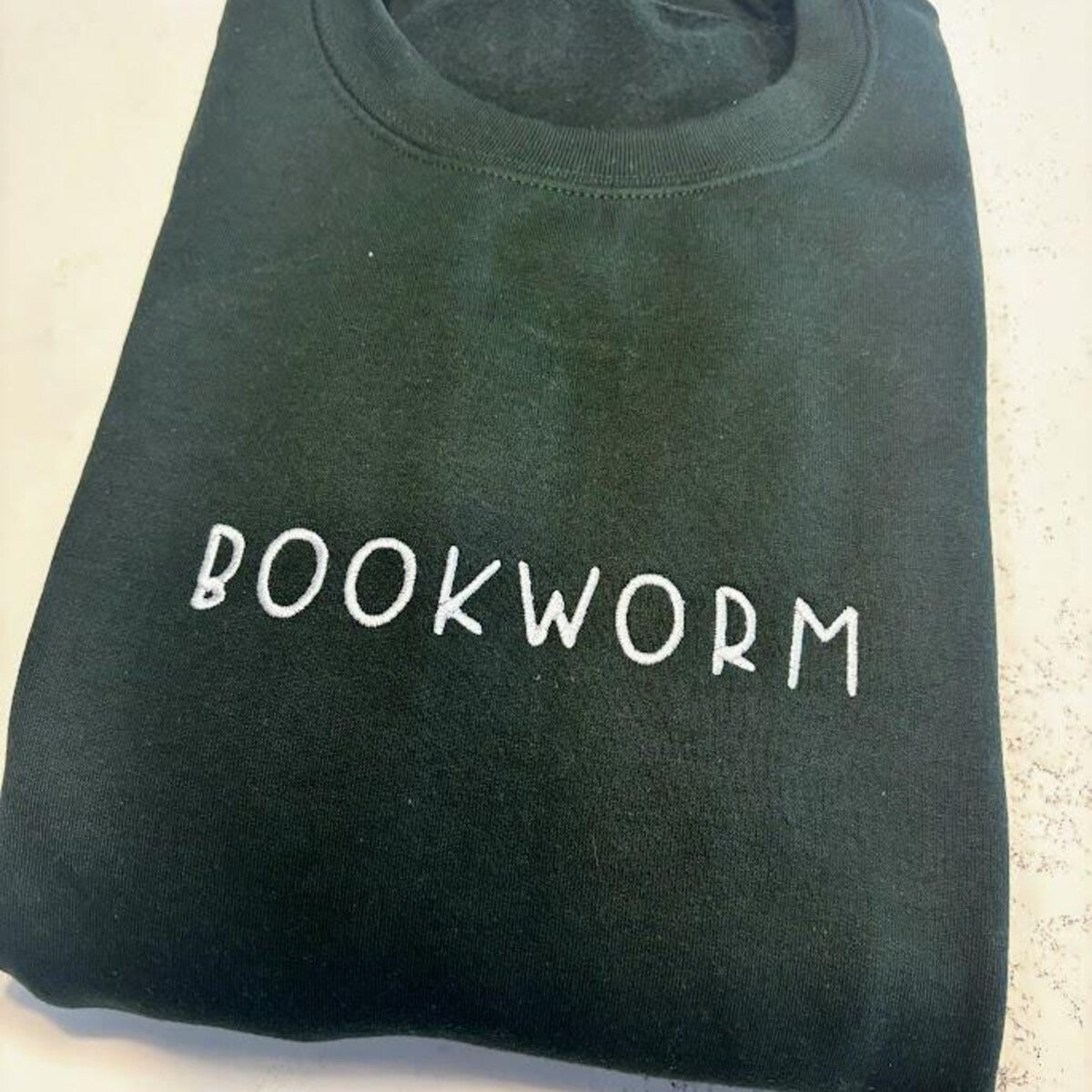 Bookworm Embroidered Sweatshirt, Bookish Hoodie, Book Club Sweater, Bookworm Crewneck