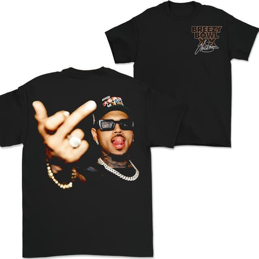 C. Brown Vintage Middle Finger T-Shirt – CB Breezy Bowl XX Graphic Tee - Dogmomhat