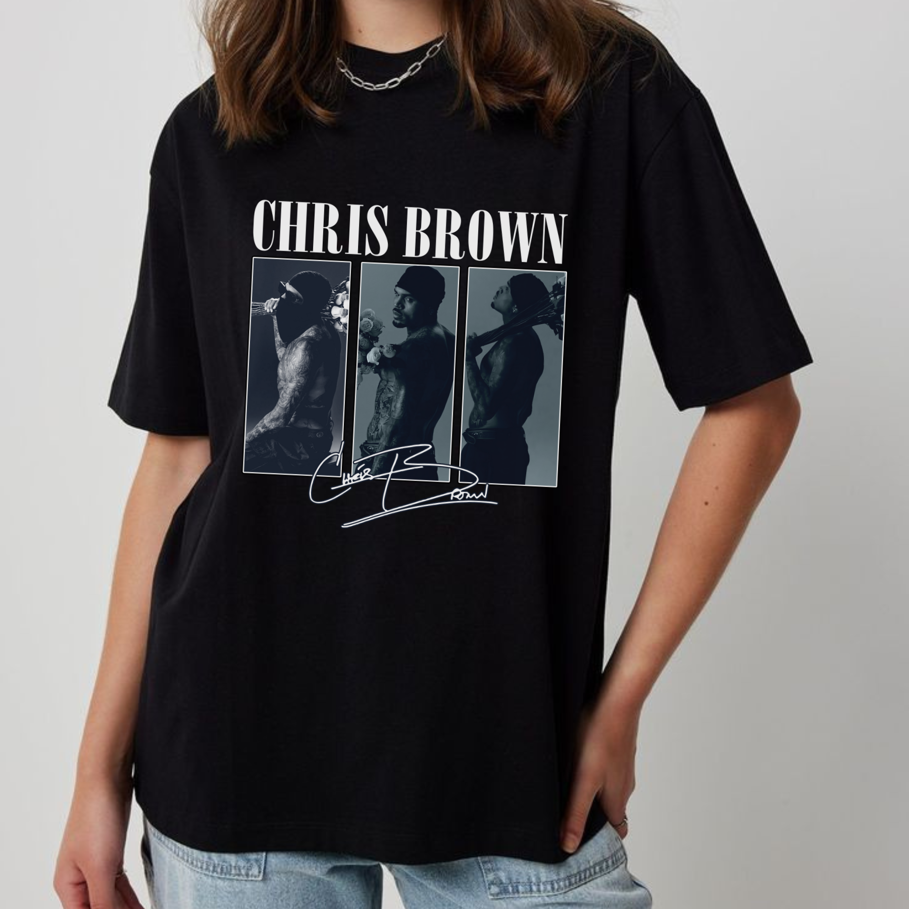 C. Brown Vintage Shirt – Classic Retro Concert Tee for Music Fans - dogmomhat