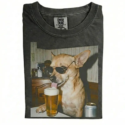 Dog Breeds Available "Drinking Beer" Retro T-Shirt
