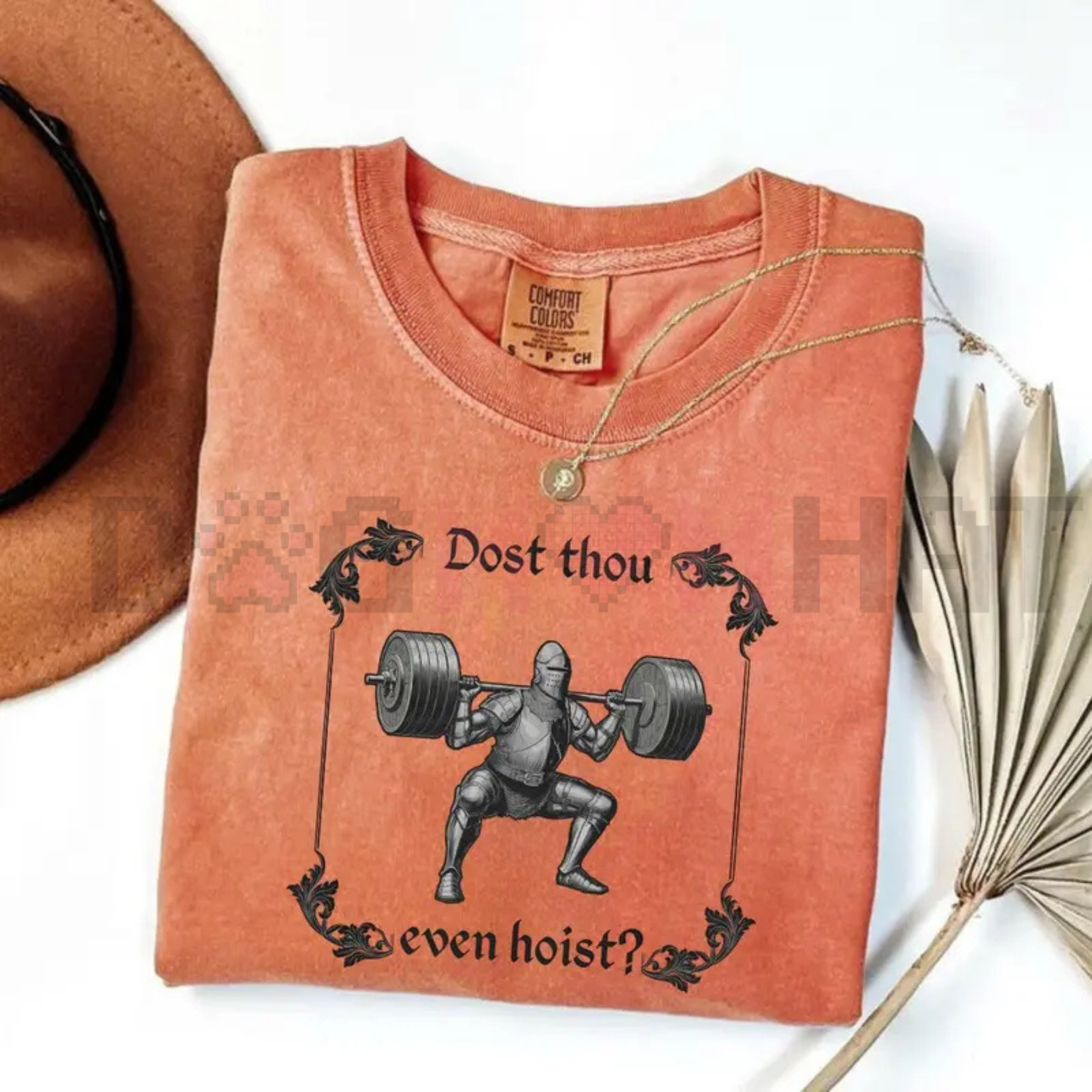 Comfort Colors "Dost Thou Even Hoist" Funny Gym T-Shirt - dogmomhat