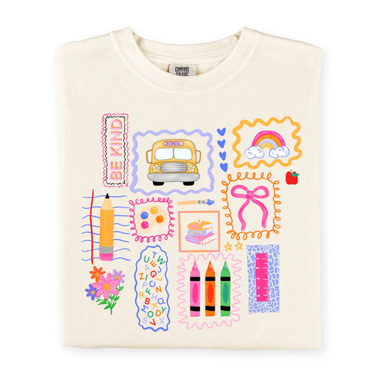 Comfort Colors "Preppy Teacher" Shirt – Back to School Pink Bow Tee - Dogmomhat