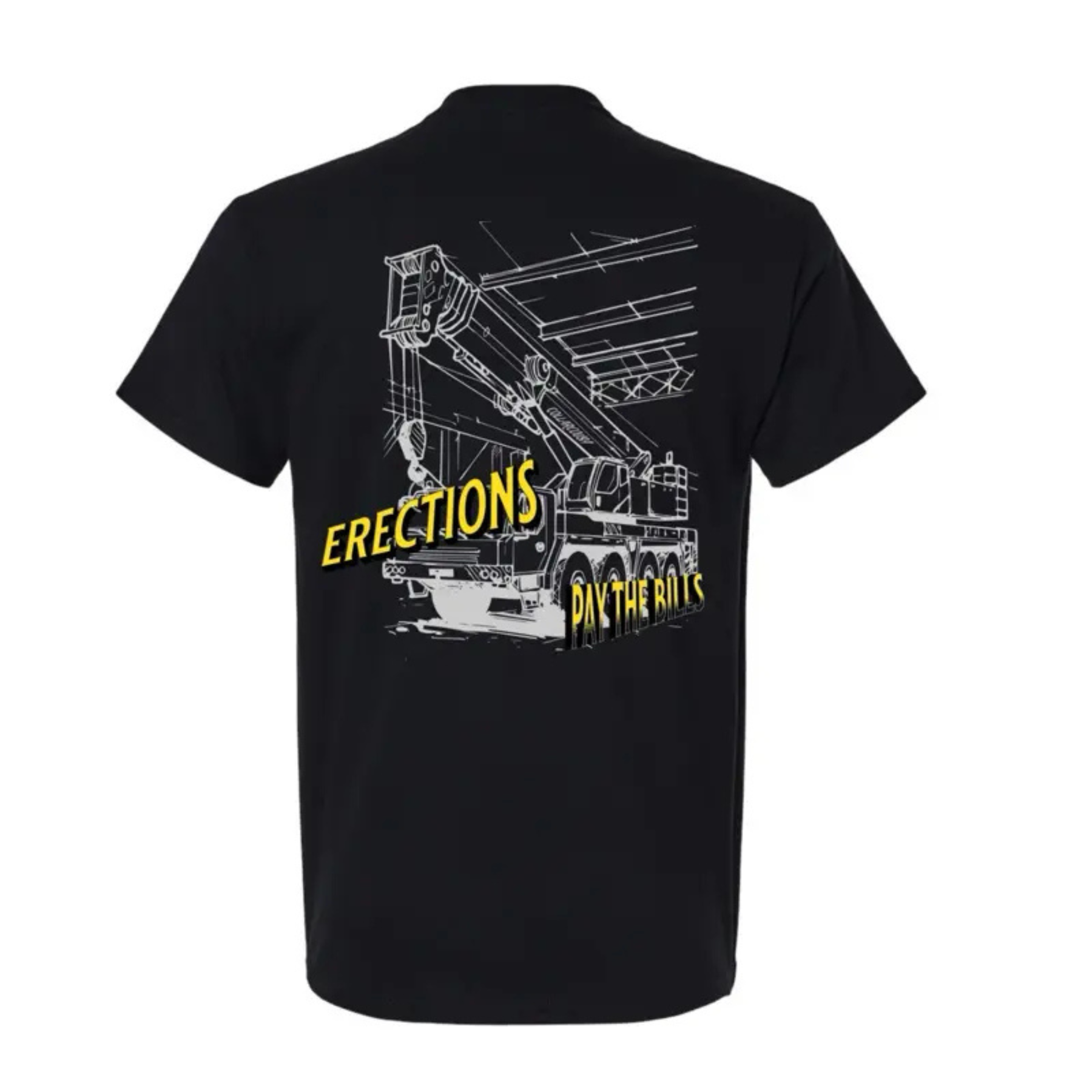 Crane Operator "Pays the Bills" T-Shirt - Blue Collar Workwear Men's Tee - Dogmomhat