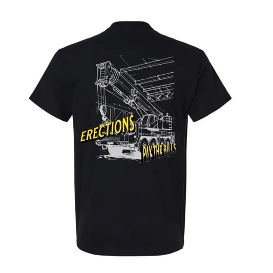 Crane Operator "Pays the Bills" T-Shirt - Blue Collar Workwear Men's Tee - Dogmomhat